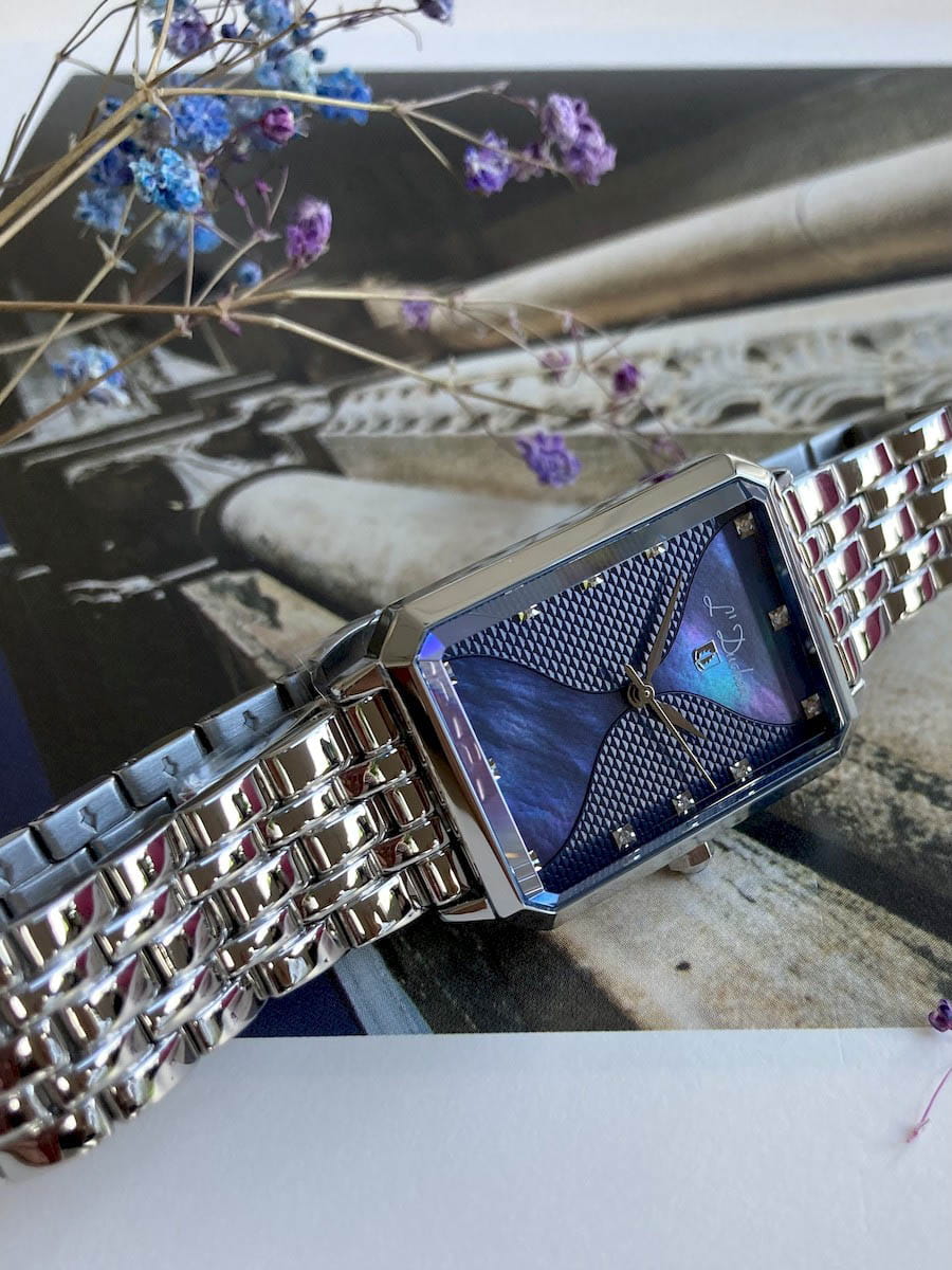 L'Duchen L'Duchen Pyramide D 591.10.37,  швейцария женские часы на браслете нержавеющая сталь боковой вид